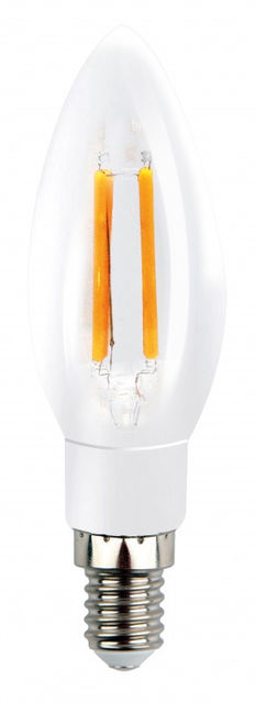 Светодиодная filament лампа C37, E14 5 Вт Теплый свет  фото 1