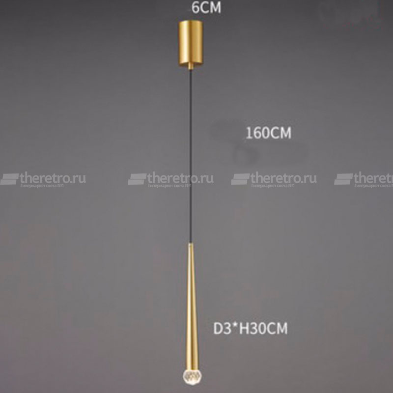 Серия подвесных светодиодных светильников с плафоном удлиненной конической формы и декором в виде хрустального камня MAGRIT LUX фото 2 Серия подвесных светодиодных светильников с плафоном удлиненной конической формы и декором в виде хрустального камня MAGRIT LUX фото 2