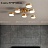 Серия потолочных светодиодных люстр с дисковидными плафонами на тонких угловых штангах латунного оттенка DAHLIA фото 3