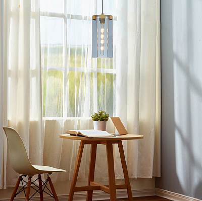 Люстра Gray Glass Pendant Lamp 3 плафона  фото 9