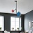 Дизайнерский светодиодный подвесной светильник SINTA 3 плафона Черный фото 4