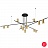 Дизайнерская люстра с поворотными светильниками CASA 12 плафонов Латунь фото 9