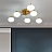Серия потолочных светодиодных люстр с дисковидными плафонами на тонких угловых штангах латунного оттенка DAHLIA-2 D1 фото 18