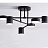Светодиодная потолочная люстра с поворотными плафонами TECHNUM LED SHORT Черный 70 см   фото 12