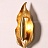 Дизайнерский настенный светильник в виде золотого листка с цилиндрическим плафоном в центре SEMIRAMIS фото 4