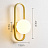 Настенный светильник со стеклянным плафоном-шаром Золотой фото 2
