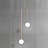 Подвесной светильник с шарами-плафонами Золотой фото 3