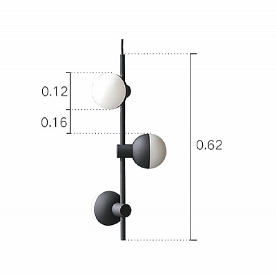 Люстра FRANDSEN CPH Fabian Vertical Chandelier Matte Black фото 10