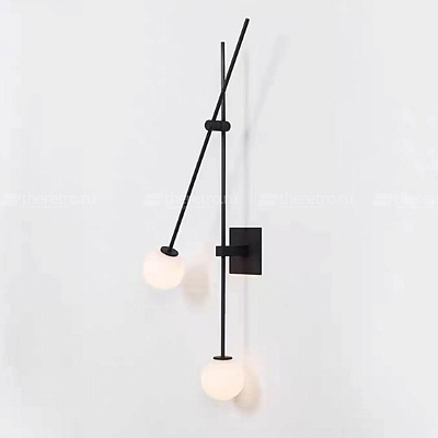 Настенный светильник Tempo Sconce Черный  фото 1