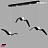 Светильники чайка 3 плафона  Черный Прямоугольная база фото 5