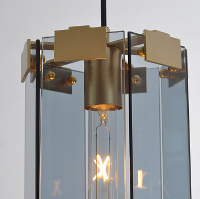 Люстра Gray Glass Pendant Lamp 3 плафона  фото 11