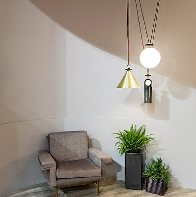 Подвесной светильник Shape up Pendant Hemisphere Black designed by John Hogan фото 16