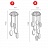 Дизайнерский подвесной светильник DIAS 8 плафонов Латунь фото 4