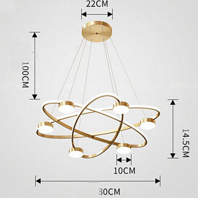 Люстра на кольцевом каркасе CHANCE GOLD фото 7