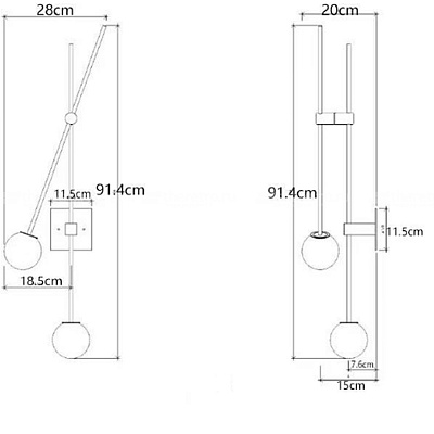 Настенный светильник Tempo Sconce Черный фото 8