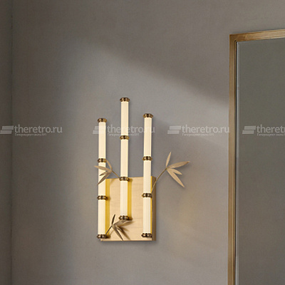 Настенный светильник в японском стиле Бамбук Japanese Style Bamboo Wall Lamp-2 A фото 11