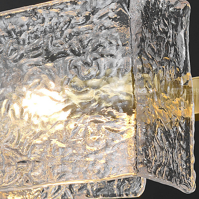 Серия рядных светильников с прямоугольными плафонами из рельефного стекла на прямых и ломаных рейках FABIOLA LONG фото 17