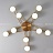Серия потолочных светодиодных люстр с дисковидными плафонами на тонких угловых штангах латунного оттенка DAHLIA фото 17