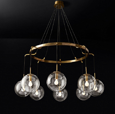 Люстра RH LANGUEDOC Round Chandelier Antique Brass фото 5