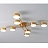 Серия потолочных светодиодных люстр с дисковидными плафонами на тонких угловых штангах латунного оттенка DAHLIA B фото 8