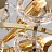 Золотая люстра со стеклянными подвесками 120 см   фото 15