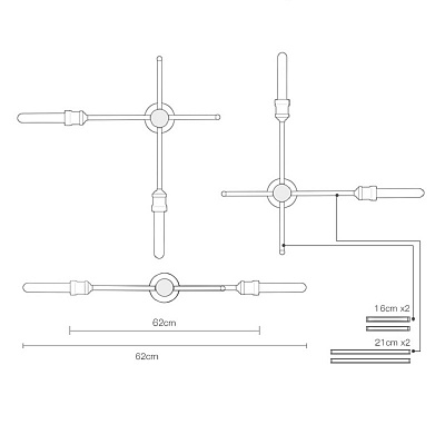 Three Sticks Wall V2 3 плафона  фото 11