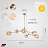 Lindsey Adelman Branching Bubble Chandelier 3 плафона Золотой Черный Горизонталь фото 10