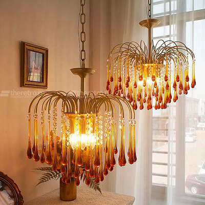 Подвесной светильник Amber Drops Chandelier фото 8
