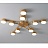 Серия потолочных светодиодных люстр с дисковидными плафонами на тонких угловых штангах латунного оттенка DAHLIA C фото 12
