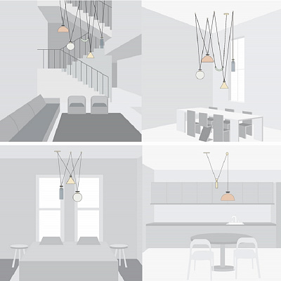 Roll & Hill Shape Up 5-Piece Chandelier V9 фото 15