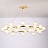 Люстра в стиле постмодерн кольцевого типа на струнном подвесе LINDA 15 плафонов Золото фото 17