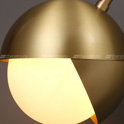Серия настенных светильников с шарообразным плафоном и металлическим абажуром FLORIS WALL B фото 10