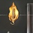 Дизайнерский настенный светильник в виде золотого листка с цилиндрическим плафоном в центре SEMIRAMIS фото 8