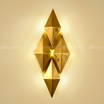 Настенное бра в виде ромба Modern Designer Gold Rhombus A фото 14