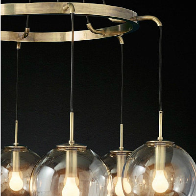 Люстра RH LANGUEDOC Round Chandelier Antique Brass фото 9