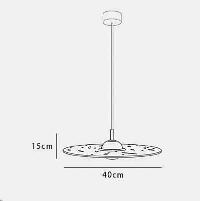 Подвесной светильник Stone Disc Haning Pendant Красный фото 7