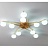 Серия потолочных светодиодных люстр с дисковидными плафонами на тонких угловых штангах латунного оттенка DAHLIA-2 A фото 12
