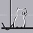 Подвесной светильник с Котиком Черный 100 см  фото 12