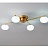 Серия потолочных светодиодных люстр с дисковидными плафонами на тонких угловых штангах латунного оттенка DAHLIA-2 фото 13