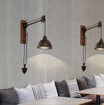 Настенный светильник Steampank Rust Iron Wall Lamp фото 6