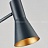 Торшер с составным плафоном цилиндрической и конусообразной формы на металлическом каркасе черного цвета с оттенком маренго и мраморным основанием ARLIN фото 2